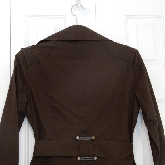 Brown woman’s or junior’s spring belted jacket in size S - Picture 8 of 13